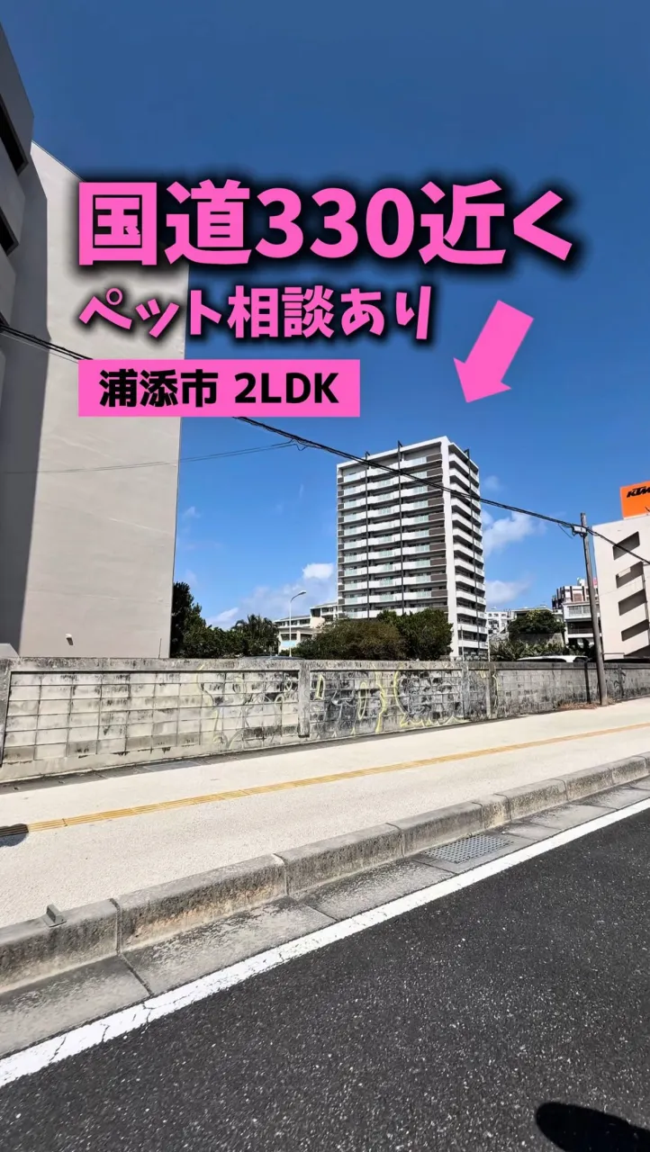 浦添市の国道330号線から見える！